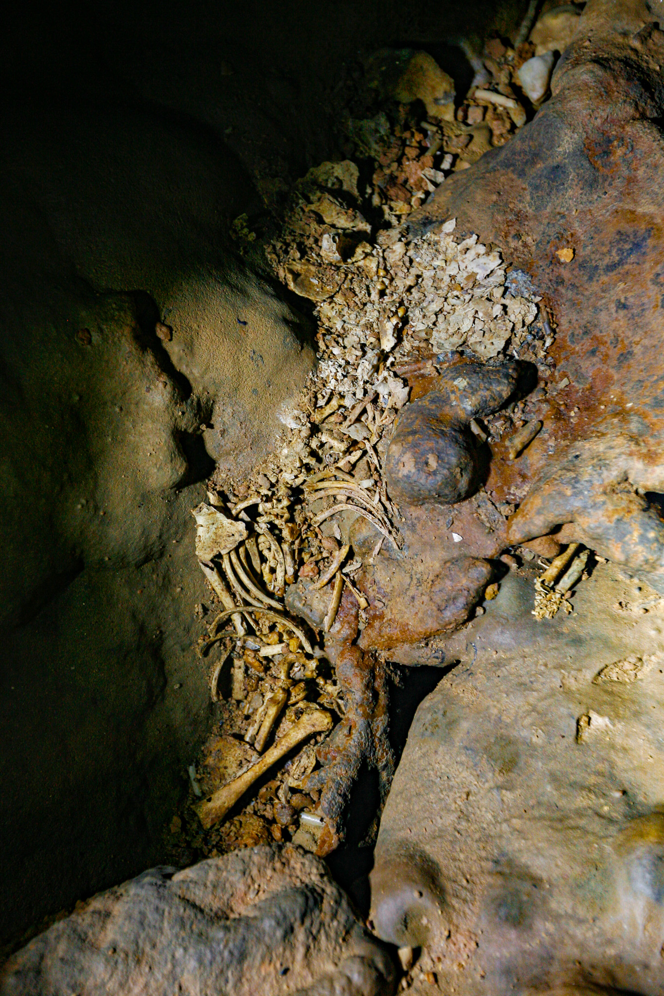 Actun Tunichil Muknal cave with PACZ Tours of San Ygnacio, Belize Thursday April 16, 2009.