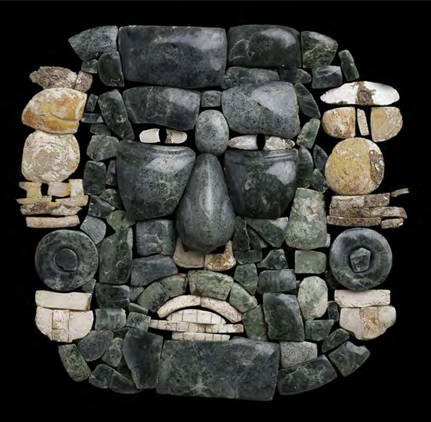 Reconstructed funerary mask associated with Te’ K’ab Chaak. University of Houston